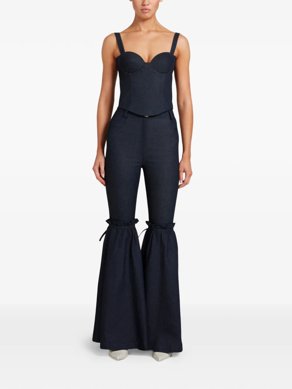 Violante Nessi Vermeer bustier top Blauw