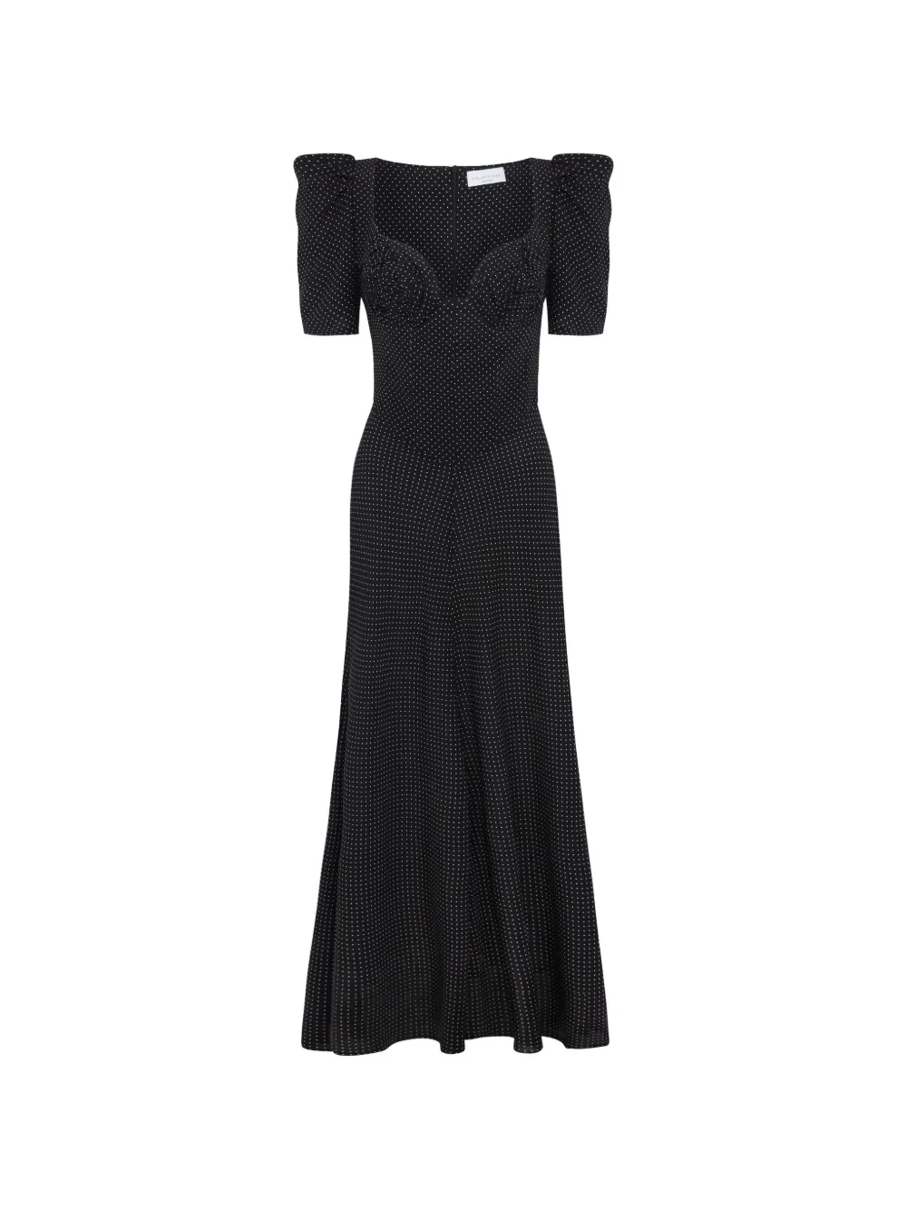 Violante Nessi Polka-dots silk crepe de chine dress - Schwarz