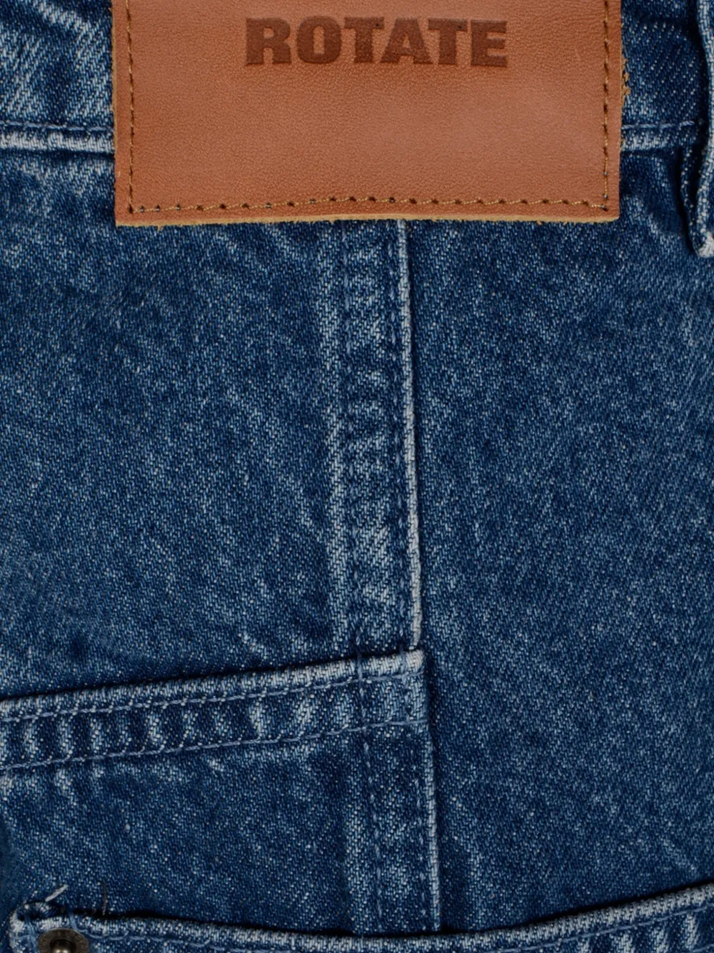 ROTATE BIRGER CHRISTENSEN Geplooide jeans met naaddetail Blauw