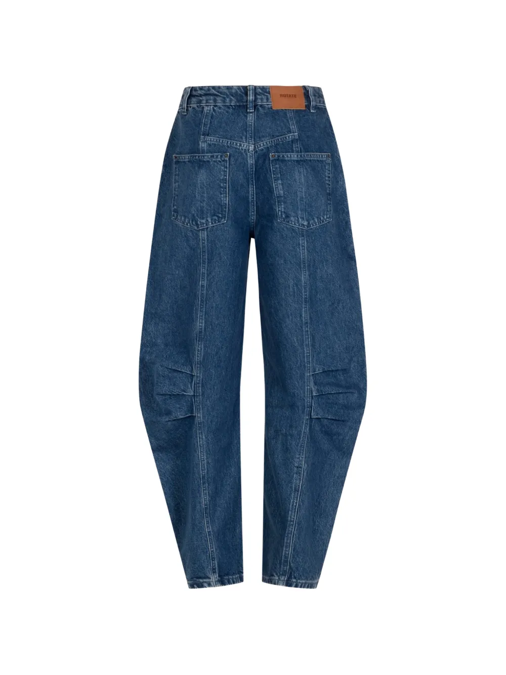 ROTATE BIRGER CHRISTENSEN Geplooide jeans met naaddetail Blauw