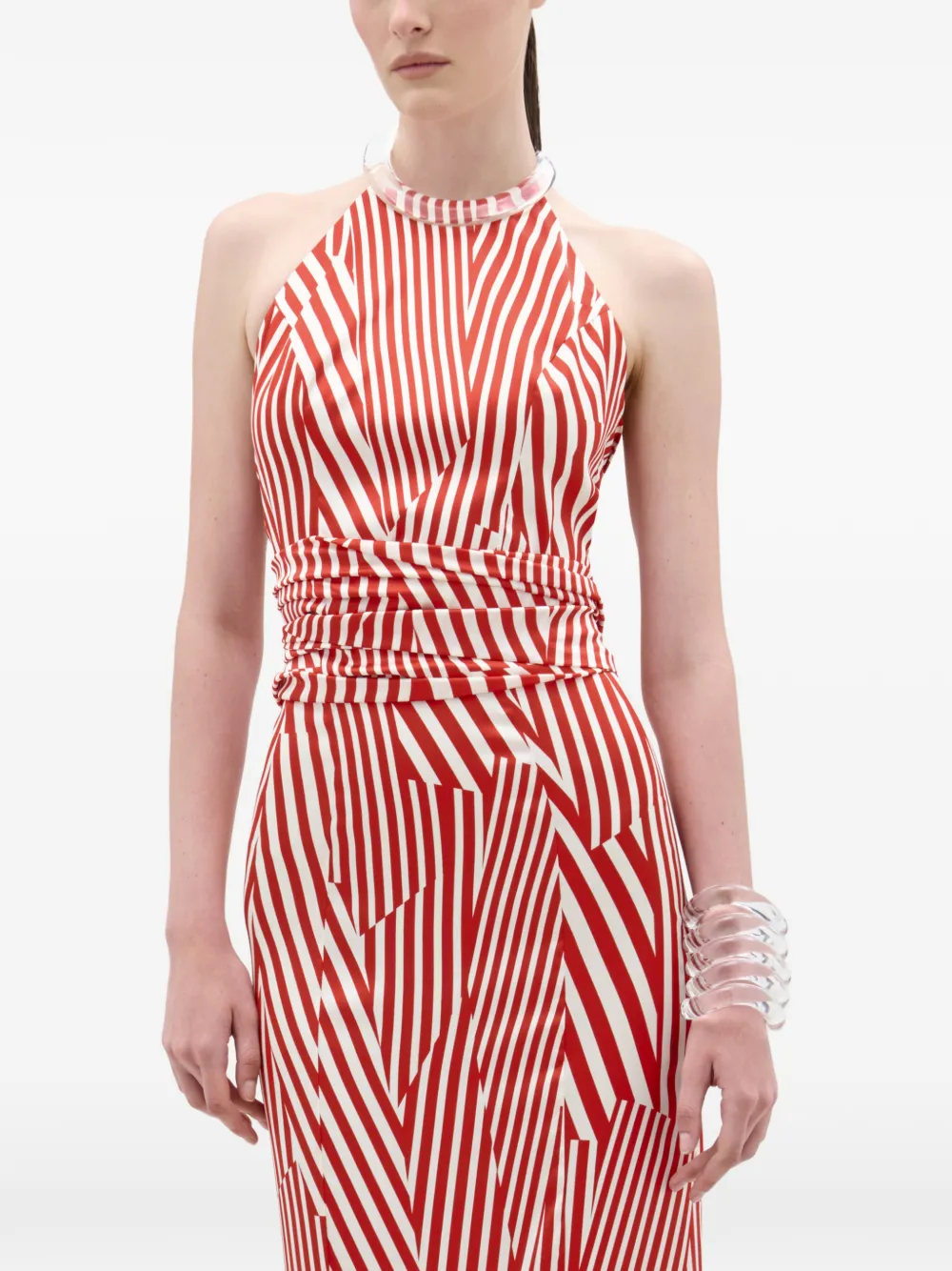 Silvia Tcherassi Carmela gestreepte blouse Rood
