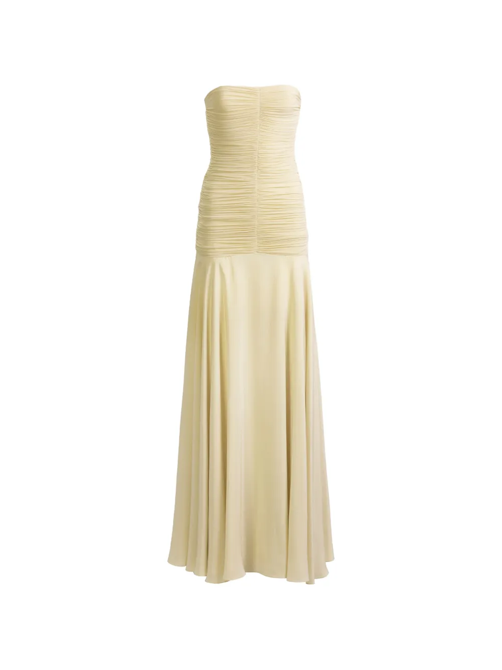 Silvia Tcherassi Norma ruched strapless maxi dress - Toni neutri