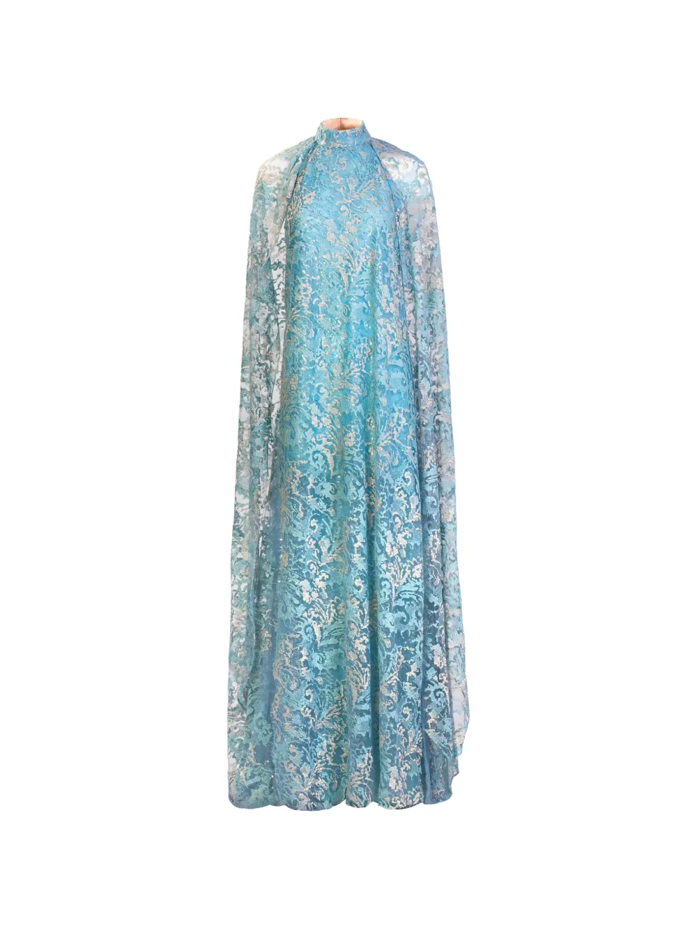 Silvia Tcherassi Carol cape maxi dress - Blue