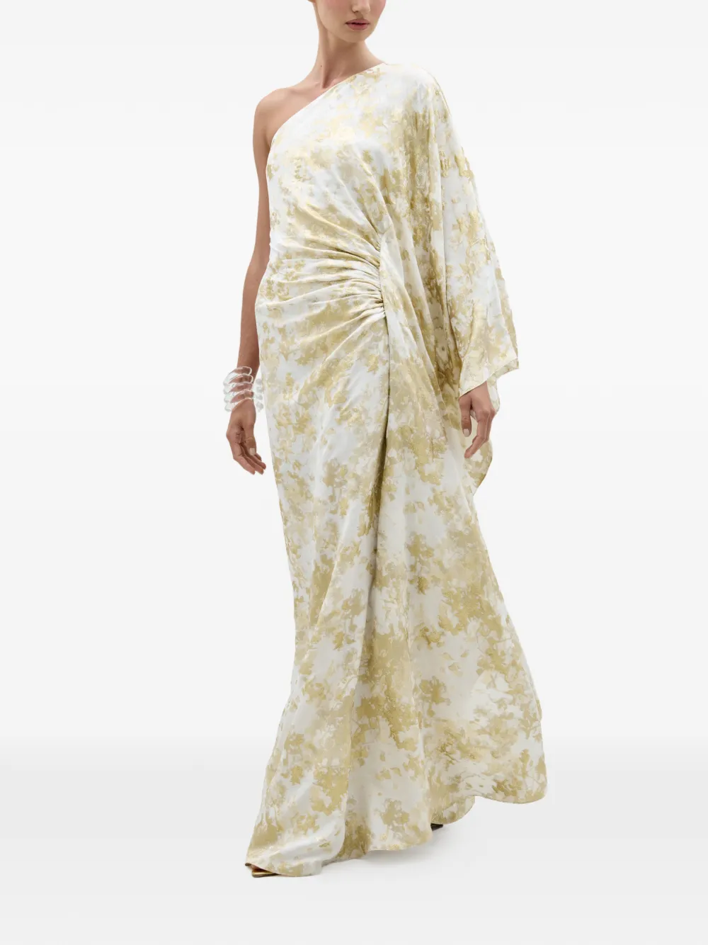  Silvia Tcherassi Afrodita One-shoulder Maxi Dress - Neutrals 