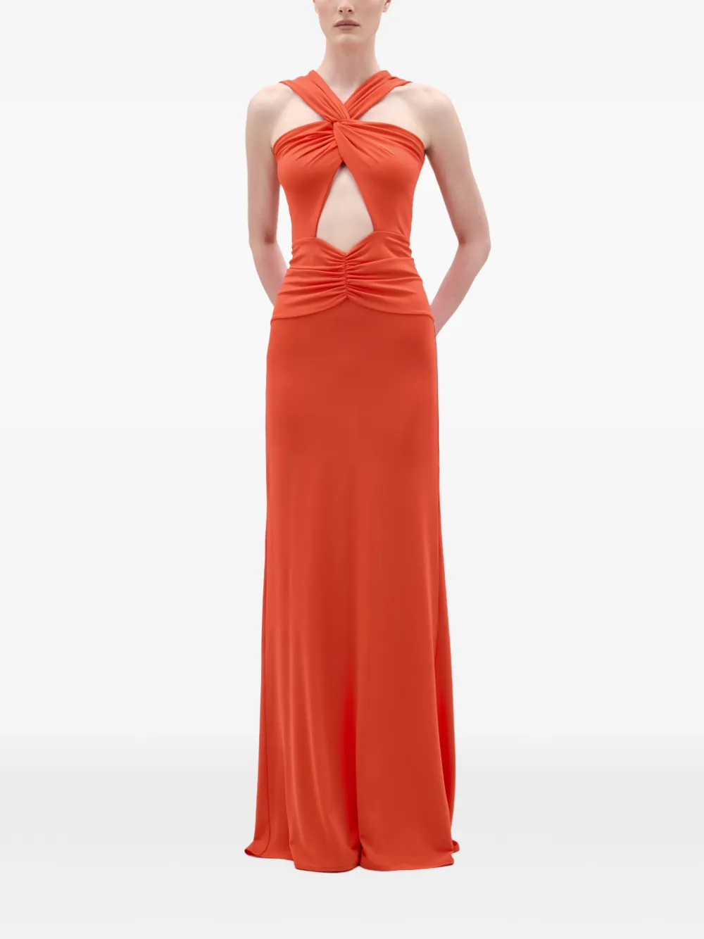  Silvia Tcherassi Naga Twisted Dress - Orange 