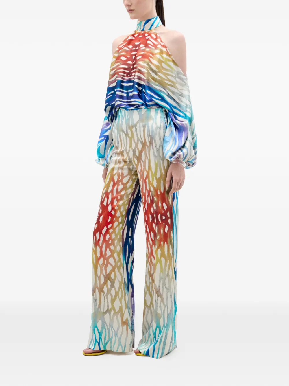  Silvia Tcherassi Andie Printed Trousers - Neutrals 
