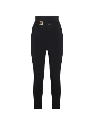 Elisabetta Franchi Bustier Trousers In Lightweight Crêpe And Satin
