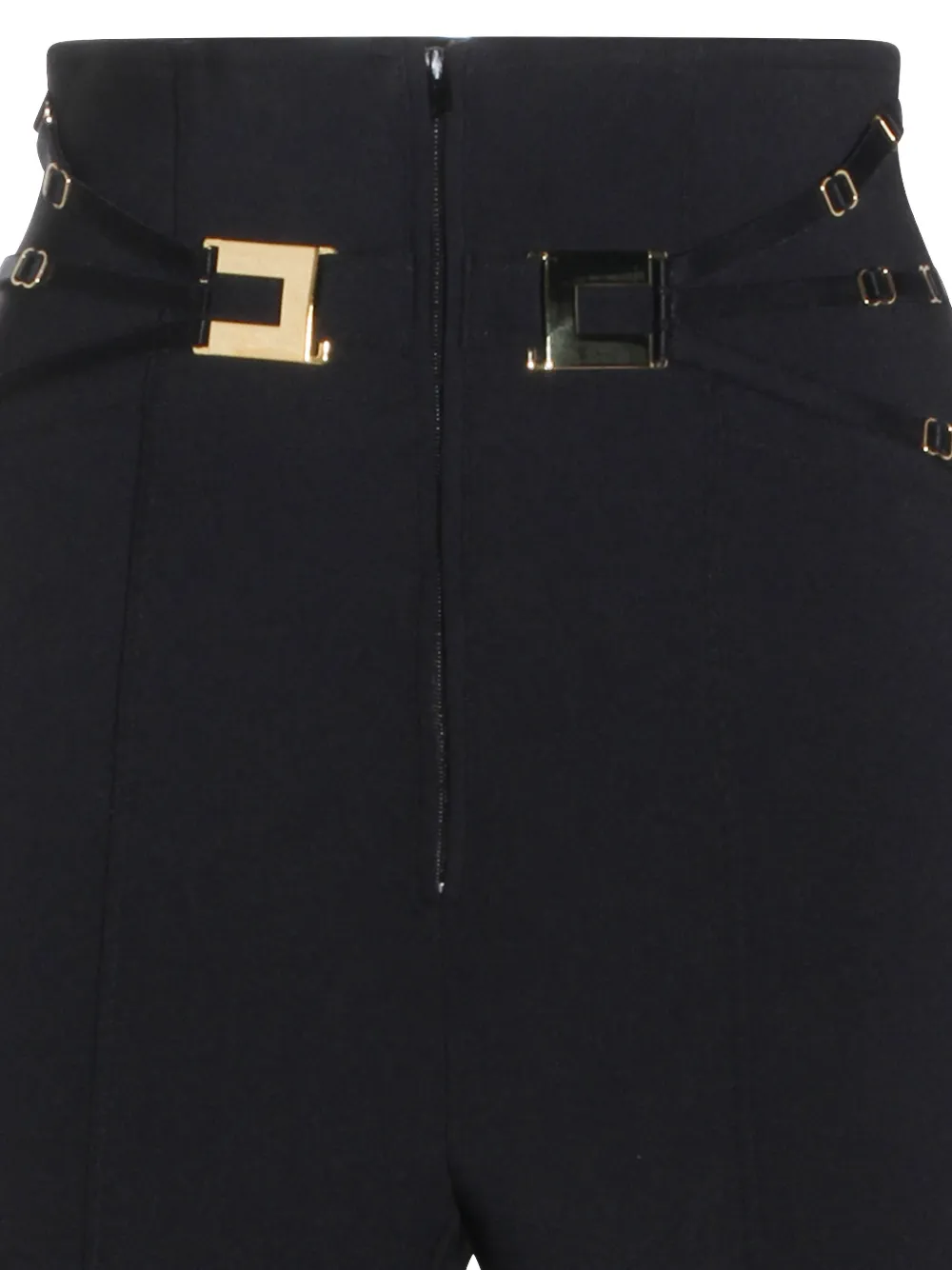  Elisabetta Franchi Hardware-detail Trousers - Black 