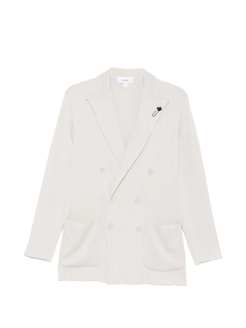 Lardini double-breasted cotton blazer - Toni neutri