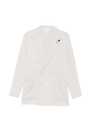 Lardini Knitted Blazer | White | FARFETCH RO