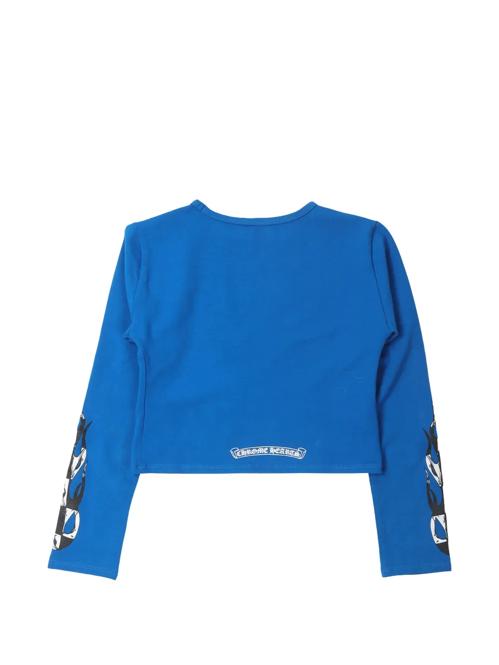 Chrome Hearts T-shirt met cropped mouwen Blauw