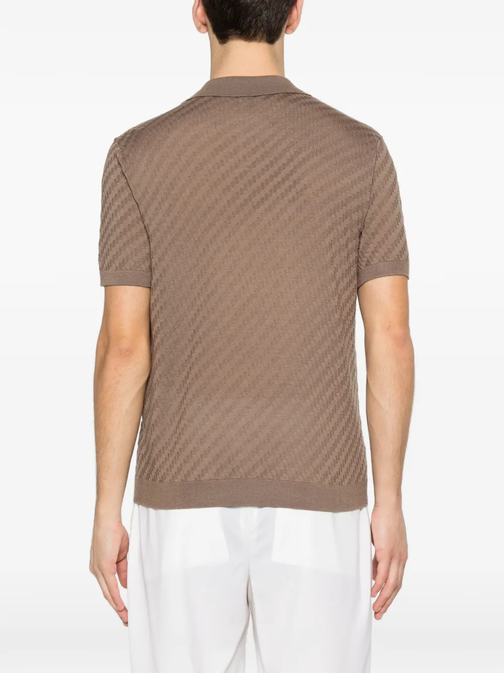 Emporio Armani Poloshirt met korte mouwen Bruin