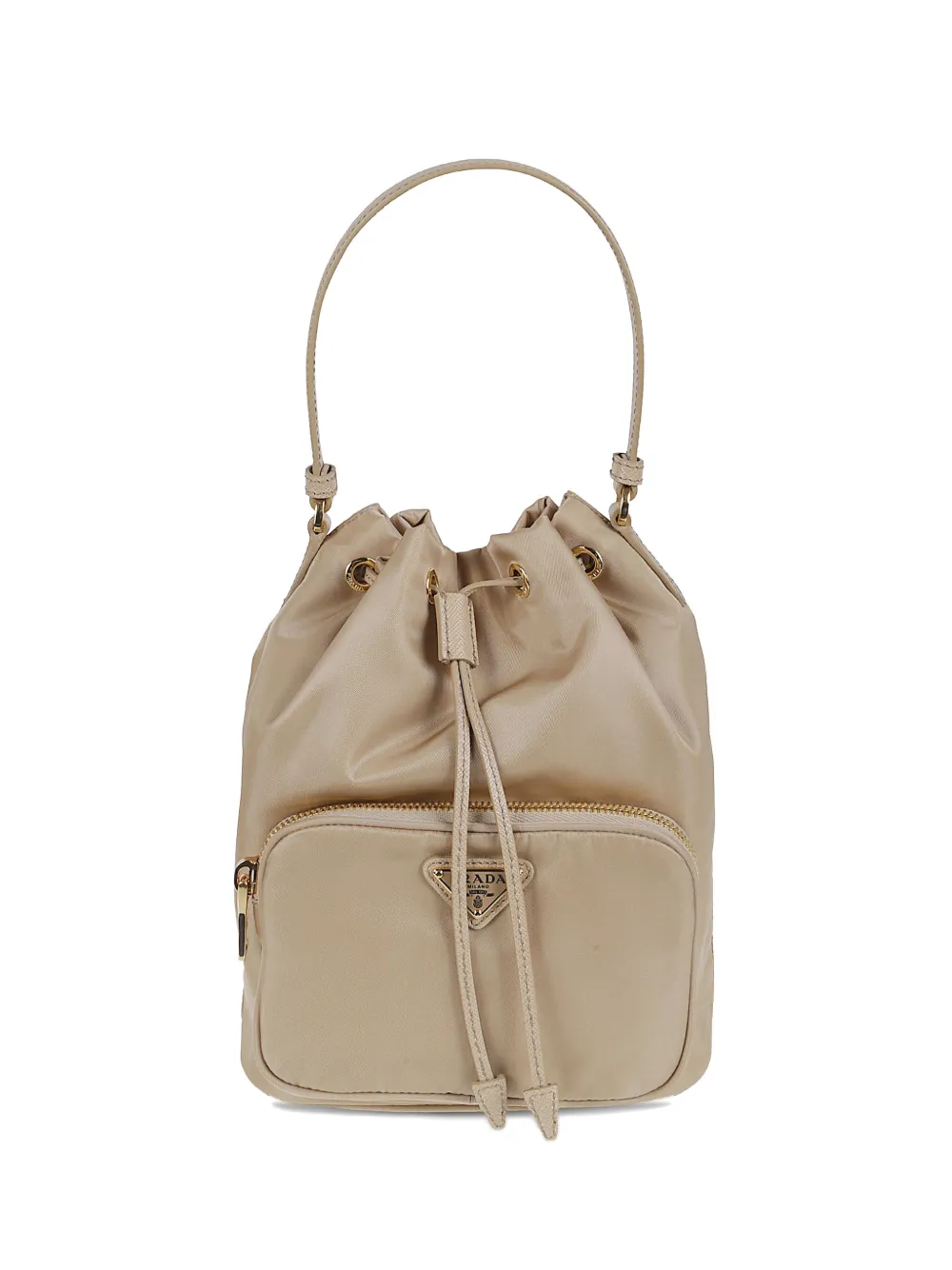 Prada top-handle leather shoulder bag - Toni neutri