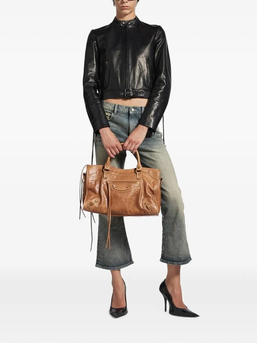 Balenciaga Le Pliage City medium shopper Bruin