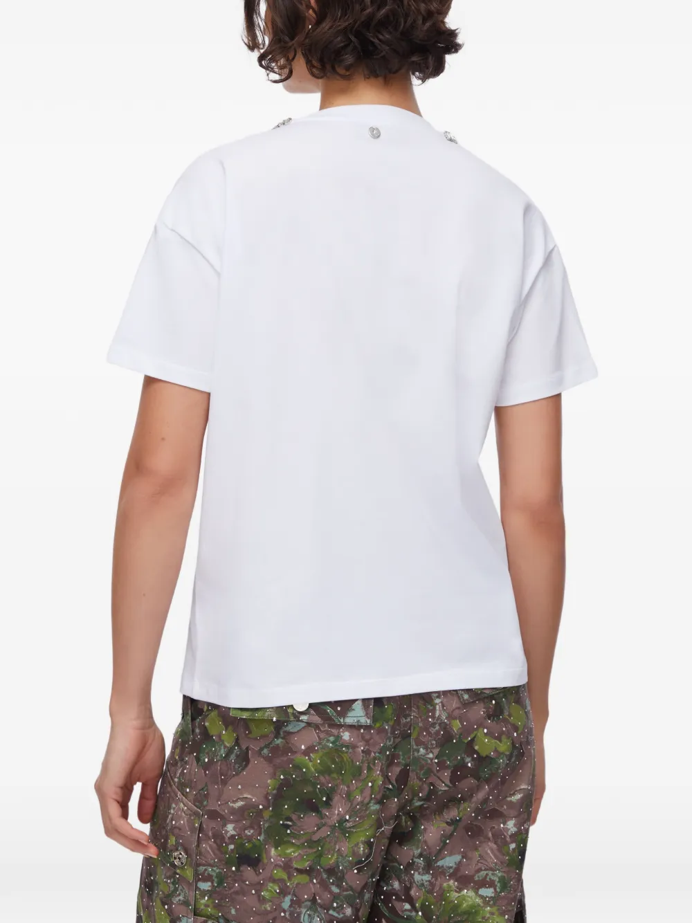 LIU JO Oversized T-shirt verfraaid met juwelen Wit