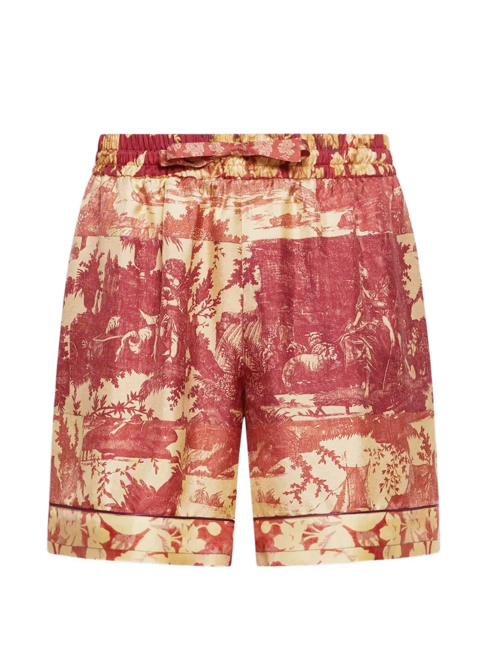 Pierre-Louis Mascia Shorts Aloe con stampa - Rosso