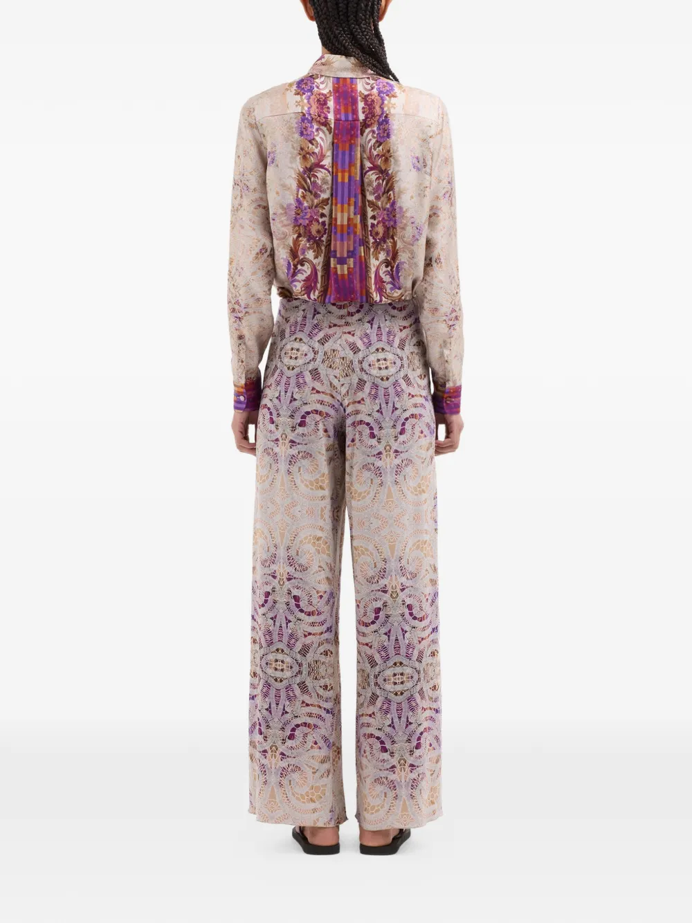 Pierre-Louis Mascia Adanastr Mosaic high waist broek Beige