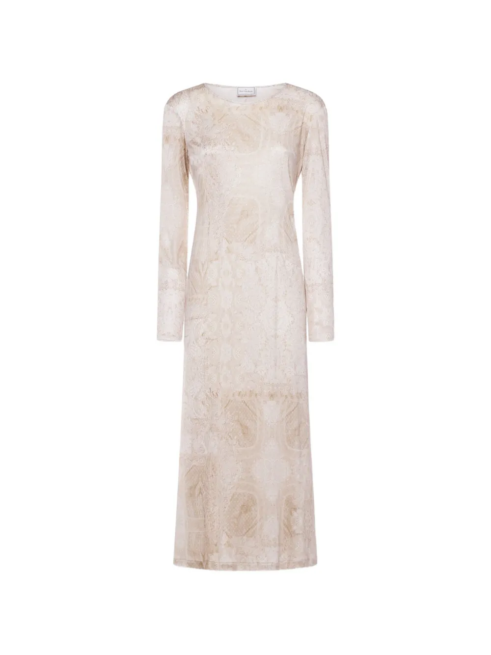 Pierre-Louis Mascia Febo paisley-pattern midi dress - Toni neutri