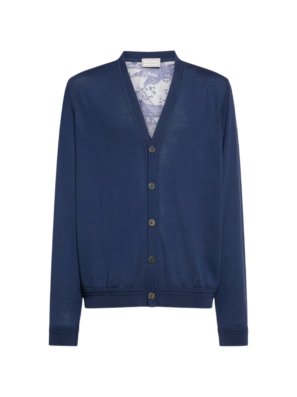 Pierre-Louis Mascia scenic-print V-neck cardigan - Blu