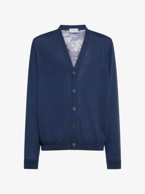Pierre-Louis Mascia scenic-print V-neck cardigan