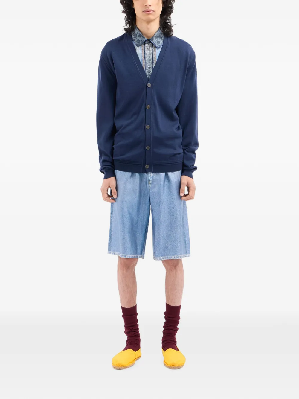 Pierre-Louis Mascia Vest met V-hals en print Blauw