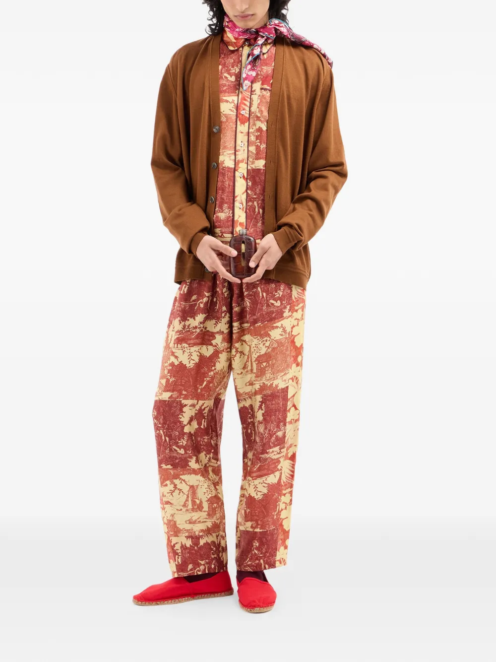 Pierre-Louis Mascia vest met V-hals Bruin