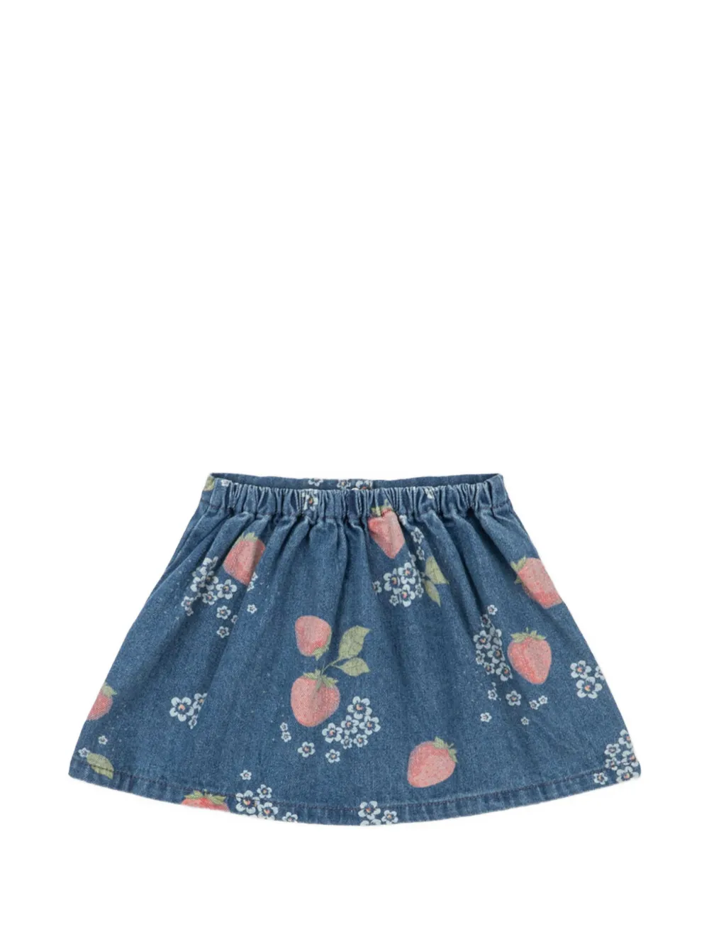Konges Sløjd Rok met aardbeiprint Blauw