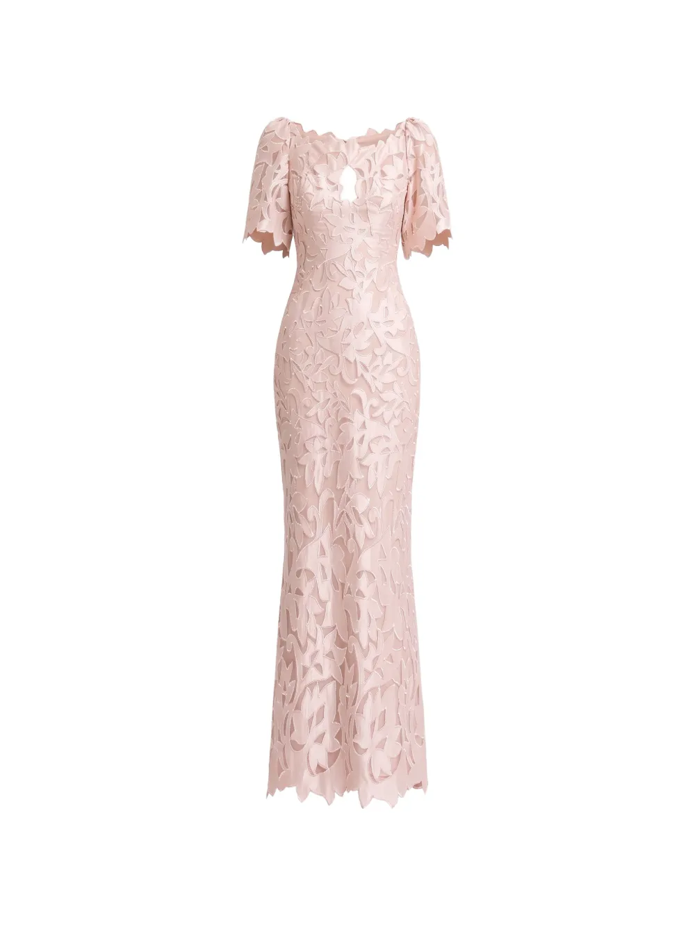 Gemy Maalouf embroidered satin long dress