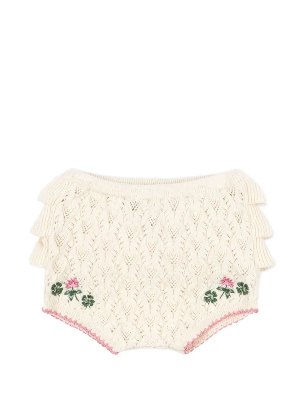 Konges Sløjd ruffled floral shorts - Toni neutri