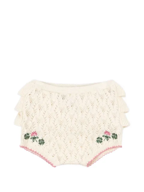 Konges Sløjd ruffled floral shorts