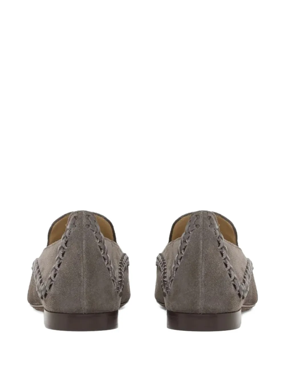 Giorgio Armani slip-on braided loafers Grijs