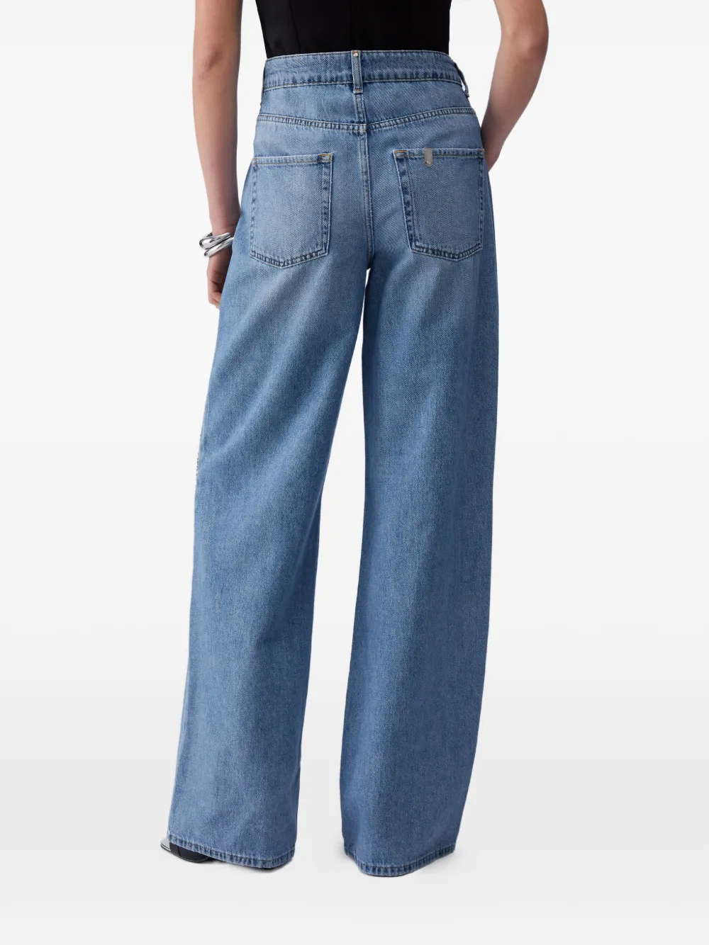 LIU JO Straight jeans met stras Blauw