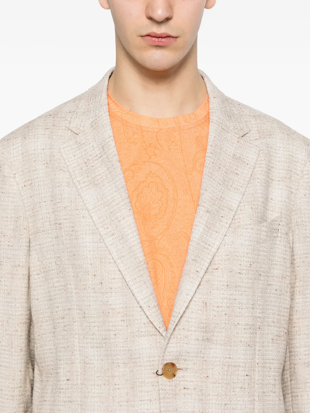 ETRO Button-up blazer Beige