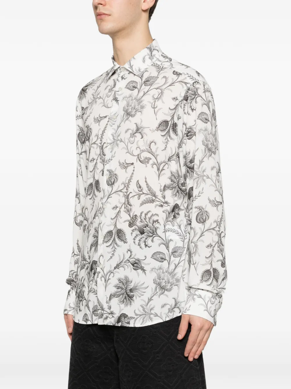 ETRO Overhemd met bloemendetail Wit