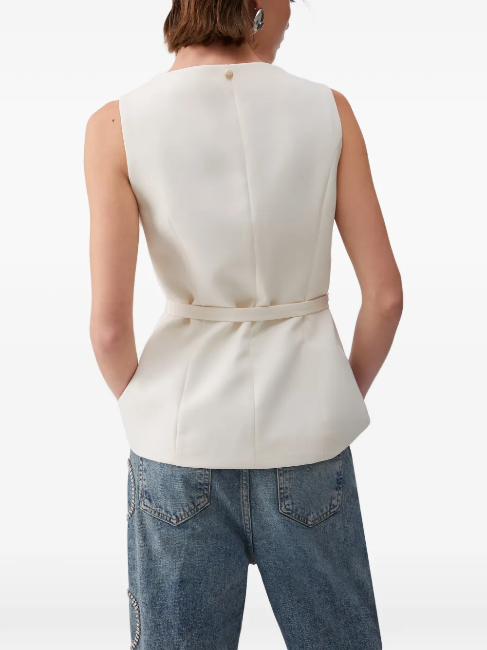 LIU JO Gilet met riem Beige