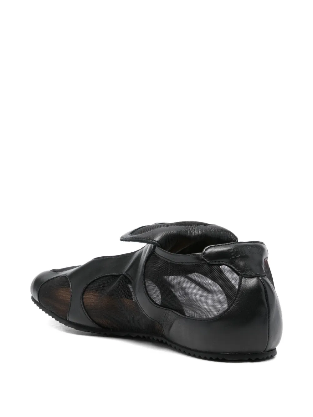 EGONlab. Enez leren sneakers met uitgesneden details Zwart