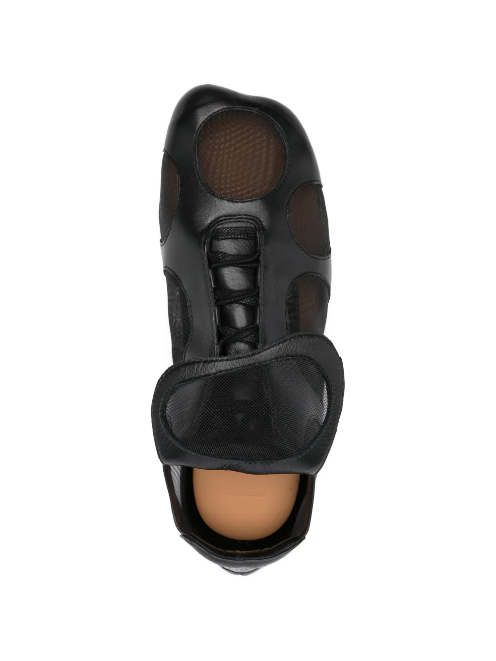 EGONlab. Enez leren sneakers met uitgesneden details Zwart