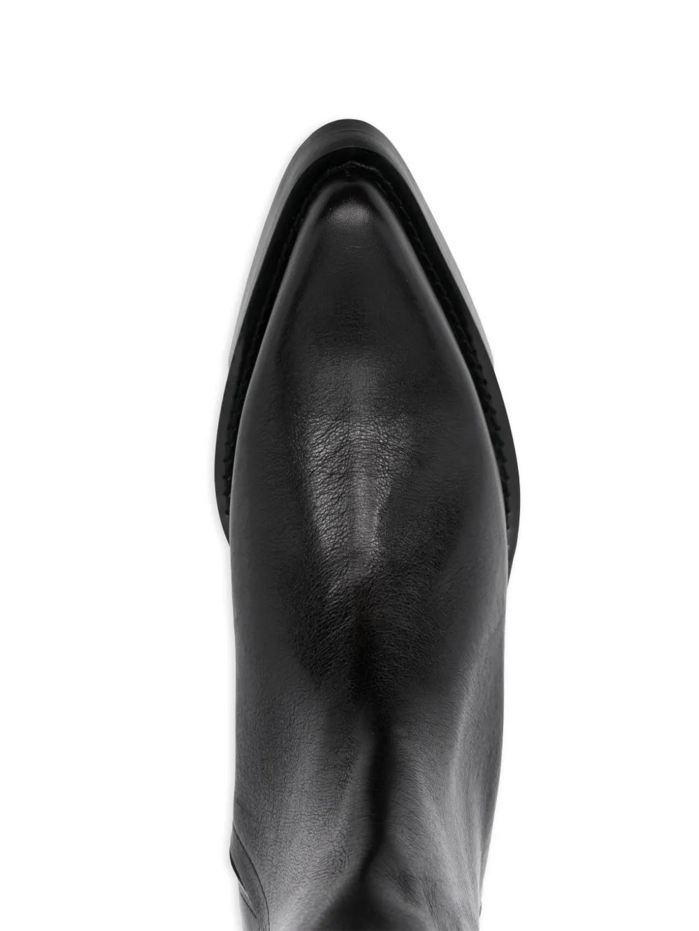 EGONlab. Spike leren laarzen Zwart