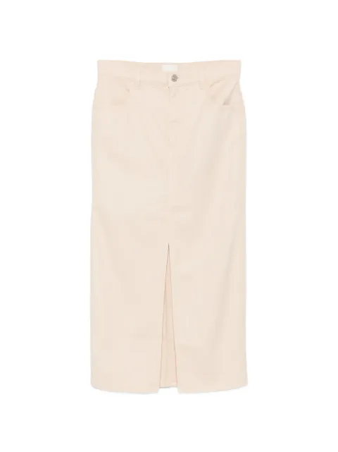 ISABEL MARANT Faharia front-slit logo-patch midi skirt