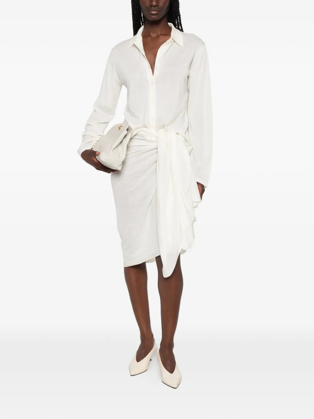  Soft Goat Falda Featherlight De Punto - Blanco 