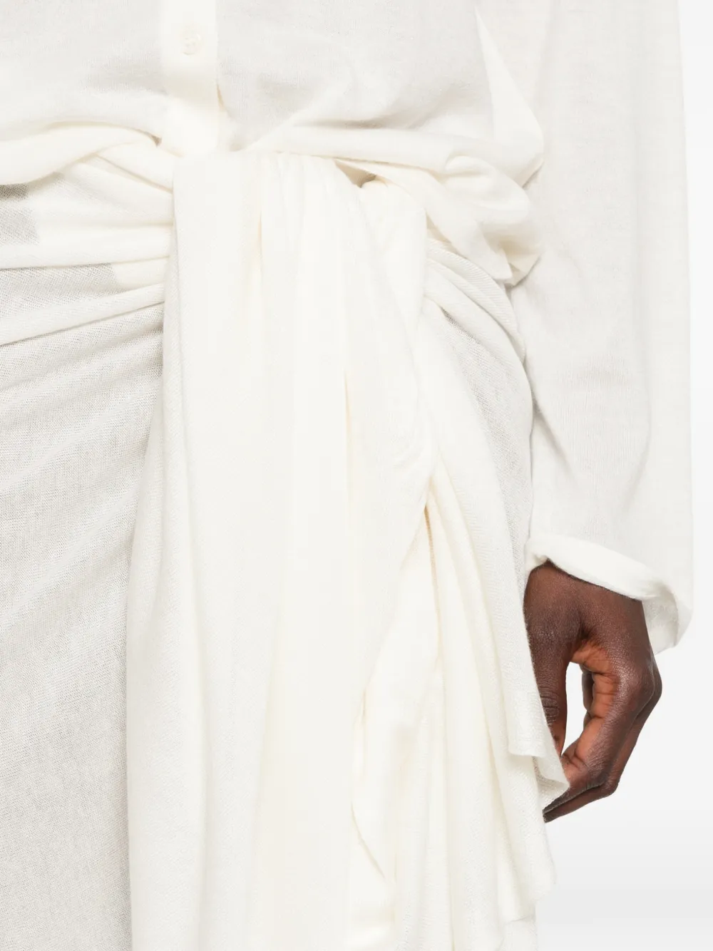 Soft Goat Featherlight gebreide rok Wit