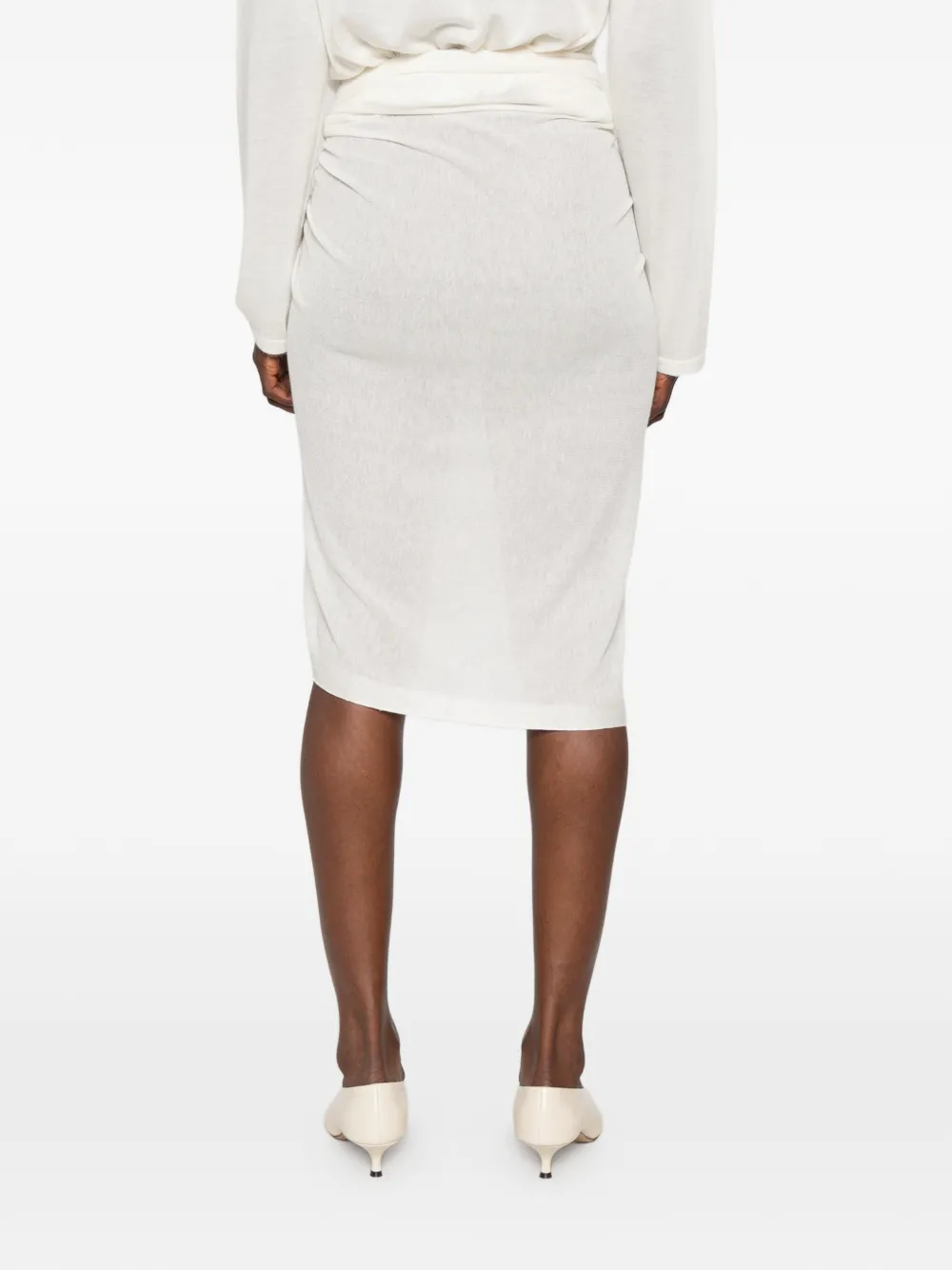Soft Goat Featherlight gebreide rok Wit