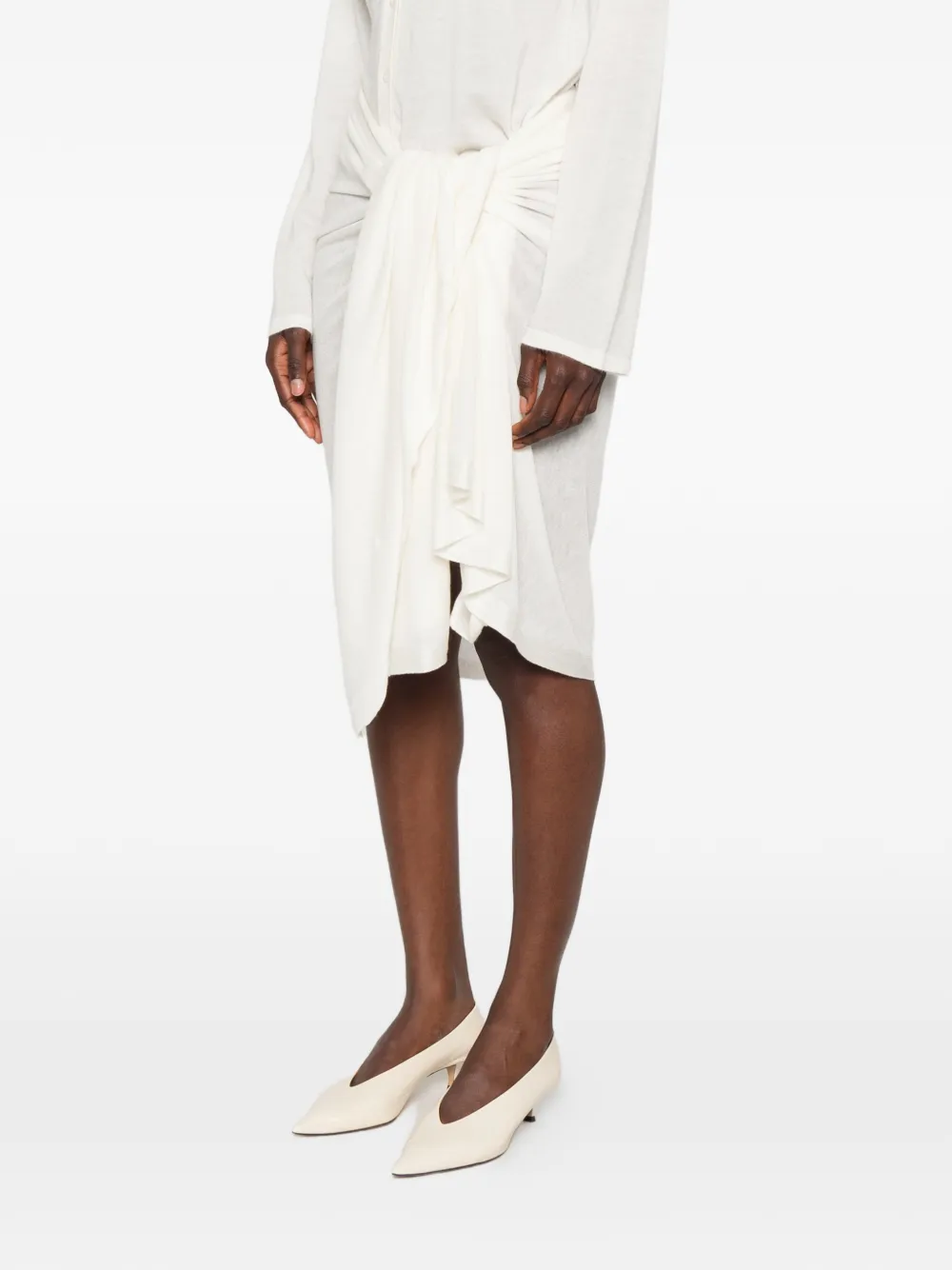  Soft Goat Falda Featherlight De Punto - Blanco 