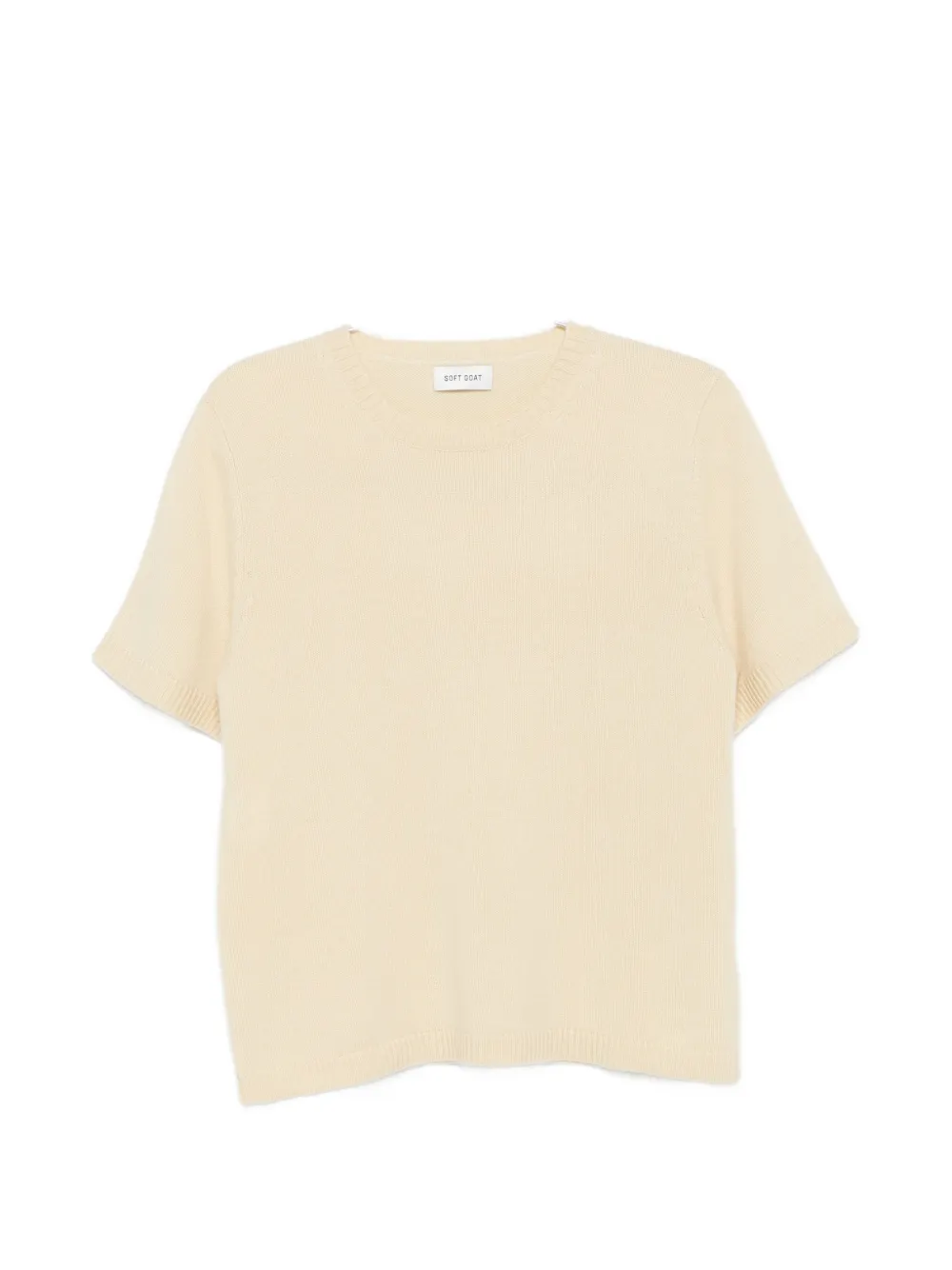 Soft Goat short-sleeve knitted T-shirt - Giallo