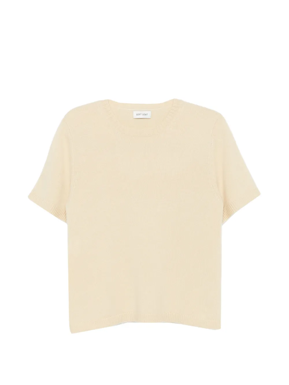 Soft Goat short-sleeve knitted T-shirt - Giallo