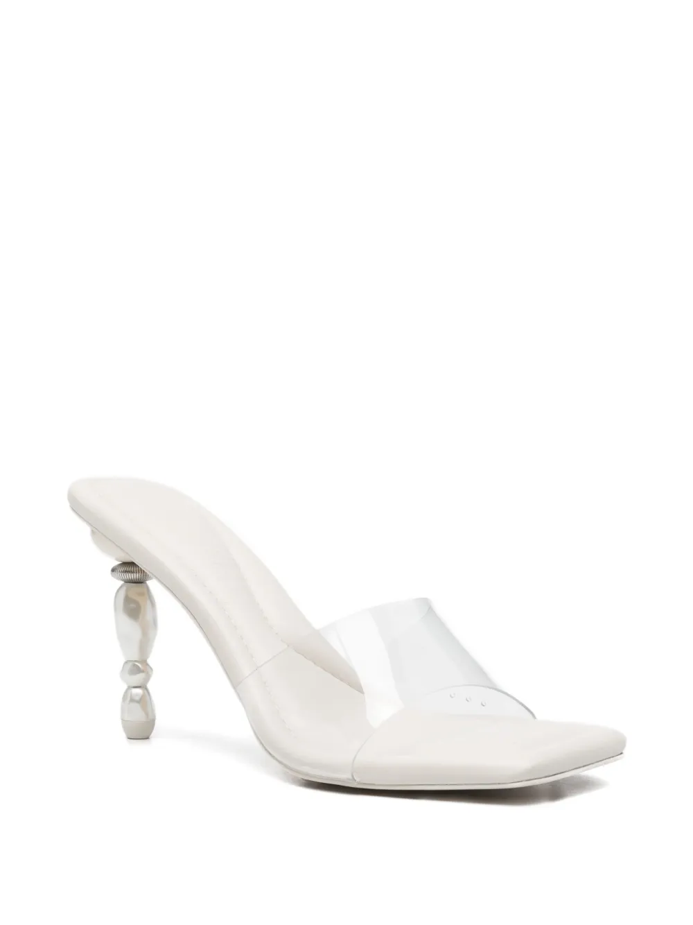 Cult Gaia Mahina pearl-embellished sandals Wit