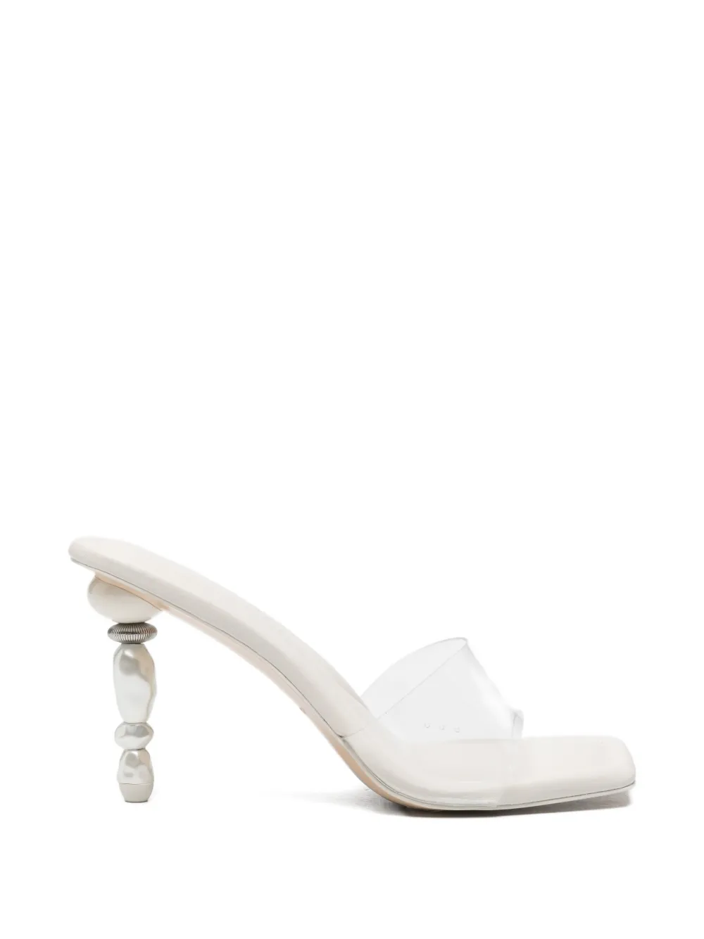 Cult Gaia Mahina pearl-embellished sandals Wit
