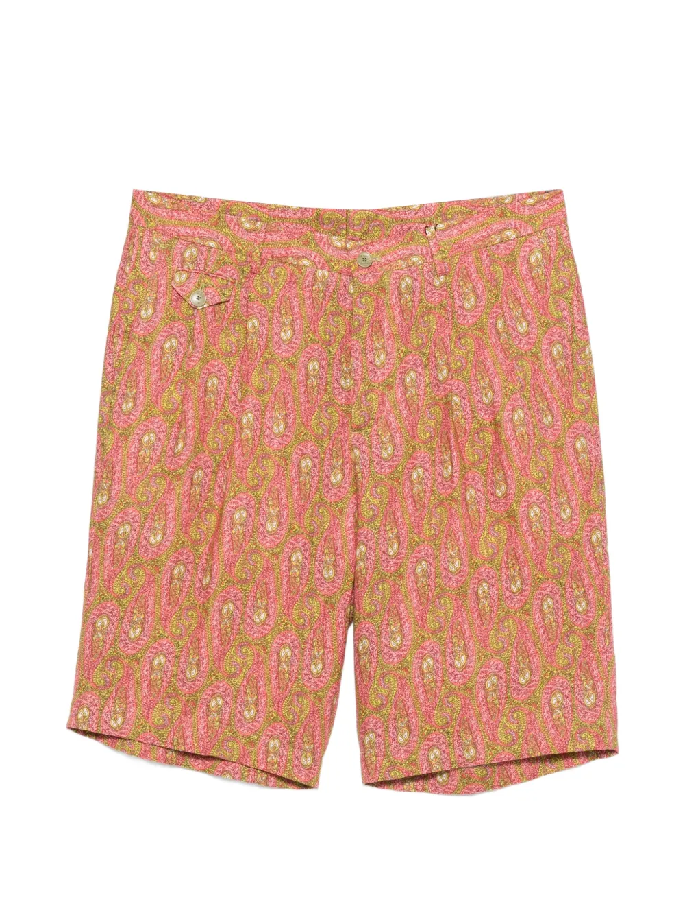 ETRO paisley pleated shorts - Rosa