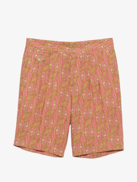 ETRO paisley pleated shorts