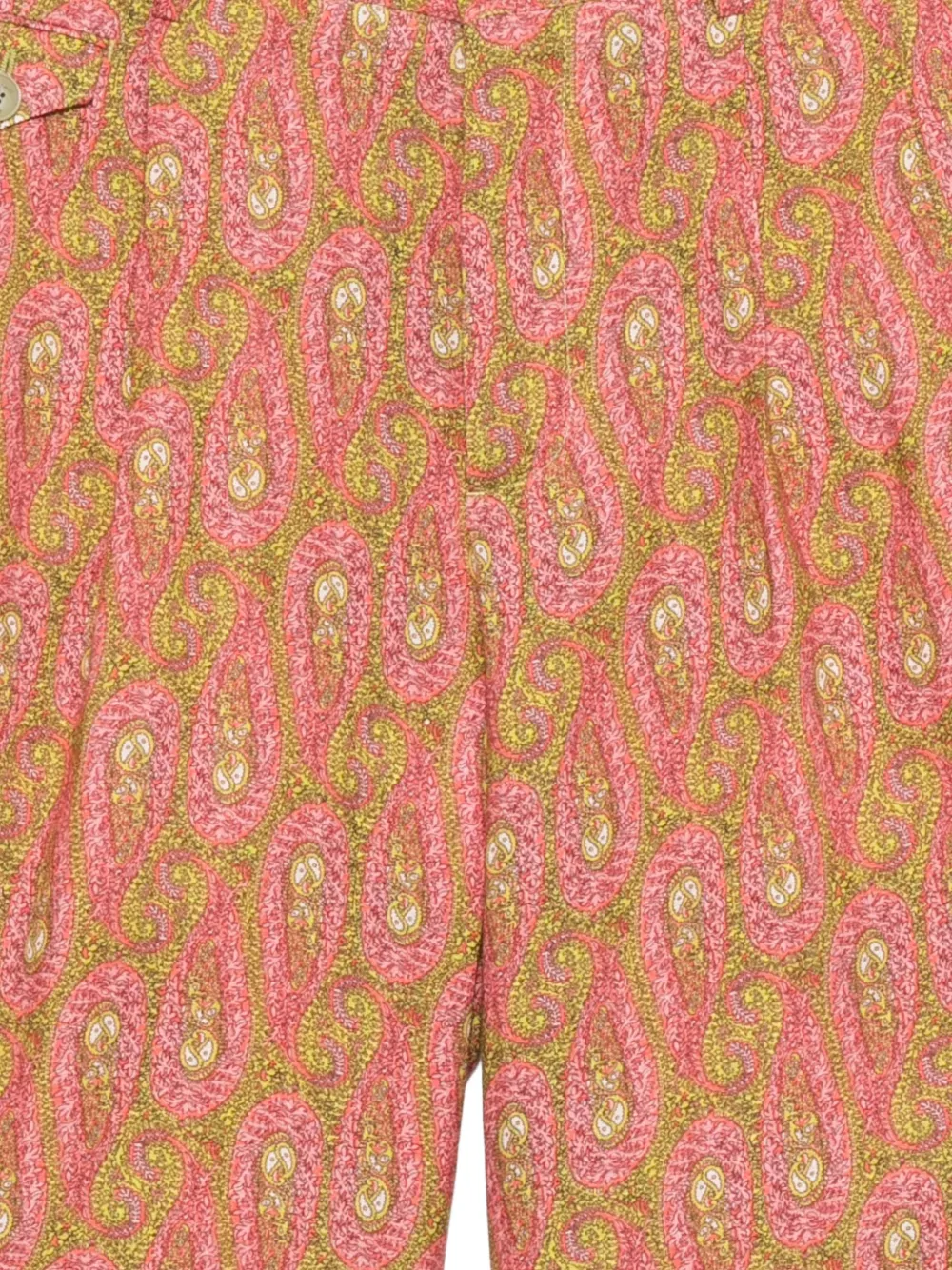 ETRO Geplooide shorts met paisley-print Oranje